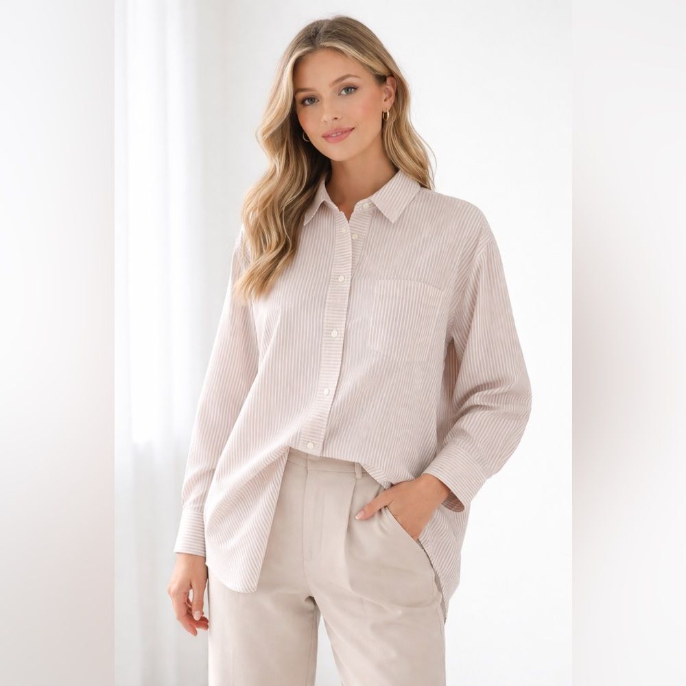 J Crew Button-Down Women's Top Sz16 Mini Old Money Quiet Luxurious Office Street